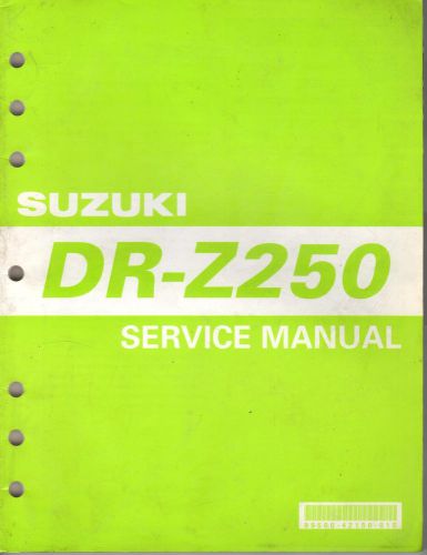 2001 suzuki motorcycle dr-z250 service manual p/n 99500-42150-01e (780)