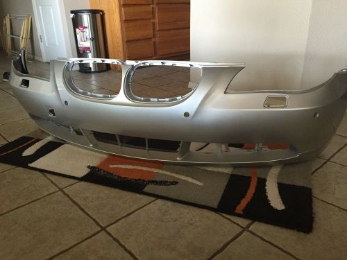 Silver painted front bumper cover replacement for 2004-2007 bmw 5 series sedan