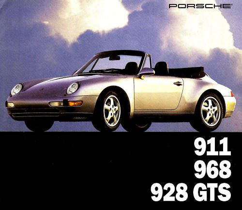 1994 porsche brochure-968 cabriolet-911 carrera-928 gts