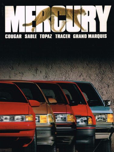 1990 mercury brochure: sable,grand marquis,cougar,tracer,topaz,xr7,ls,xr-7