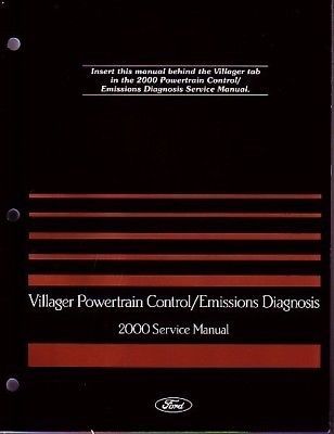 2000 mercury villager van emissions service manual