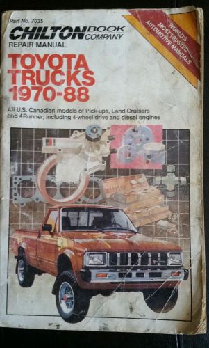 Chilton # 7035 toyota trucks 1972-1980 repair manual