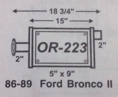 Imco or 223 muffler 1986-1989 ford bronco ii