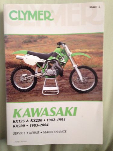 Clymer kawasaki kx125 kx250 1982-1991 kx500 1983-2004 service repair maintenance