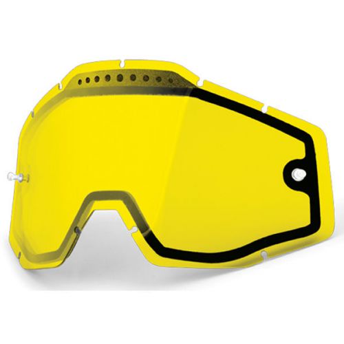 100% strata mx/racecraft/accuri replacement lens yellow