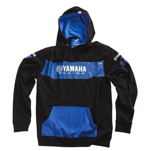 Yamaha one industries pullover hoodie sweatshirt crp-14fpo-bk-xx black blue yz