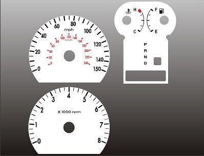 2001-2006 kia optima instrument cluster white face gauges 01-06