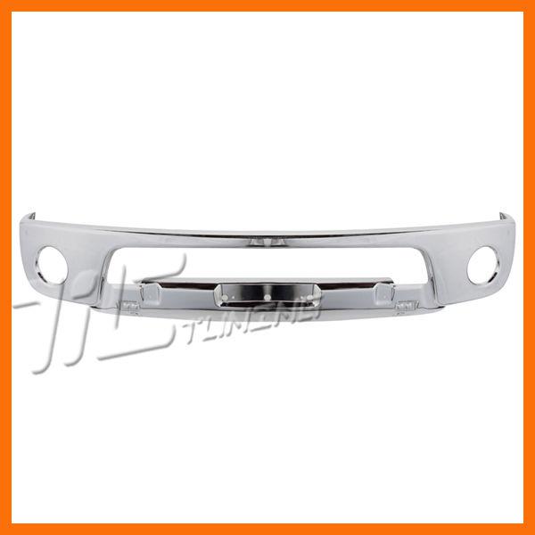 2005-2008 nissan frontier pickup front bumper face bar steel fog hole chrome suv