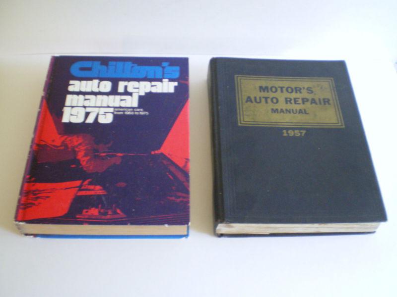 Motor's auto repair book 1949-1957, and chilton repair book 1968-1975