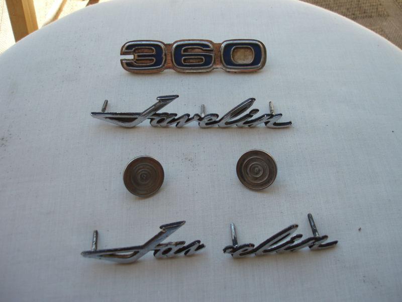 Amc javelin emblems 360 can fit; 1970-1974