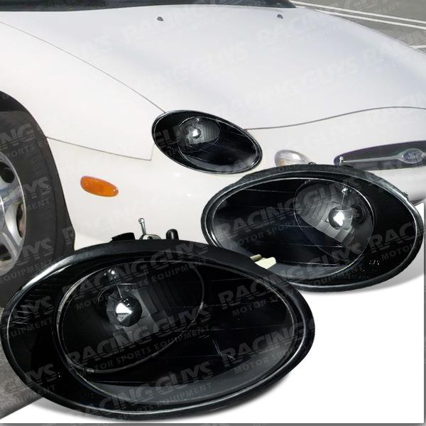 New 96-98 ford taurus lx se sho black style headlight l+r left+right pair set 97