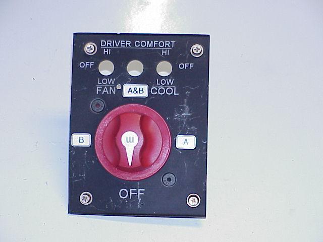 Driver comfort fan switch panel module from a nascar racecar arca ignition