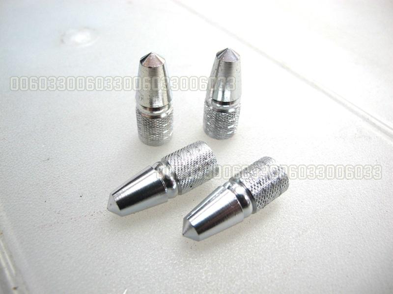 Tyre valve dust cap metal bullet for motor motorbike motorcycle motor silver 009