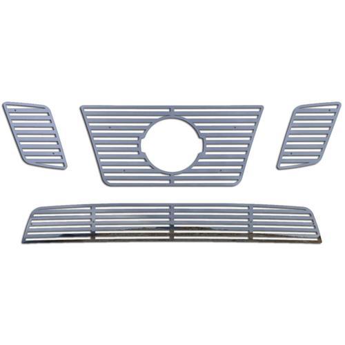 Nissan frontier 12-13 stainless horizontal billet front metal grille trim cover