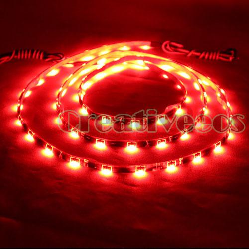 2x 120cm 47.2" 12v smd 335 side-emitting waterproof flexible led strip light red