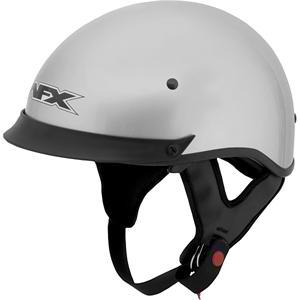 Afx fx-72 solid silver single inner lens beanie helmet