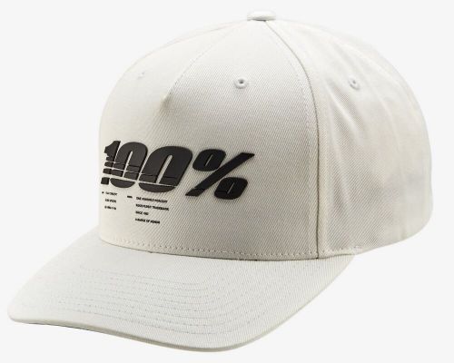 100% staunch x-fit snapback hat white