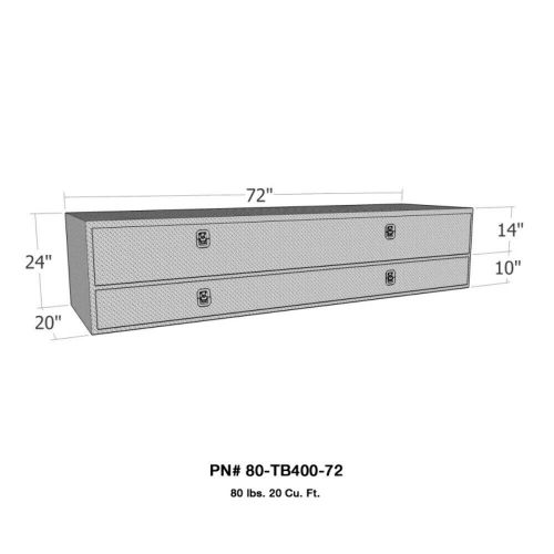 Westin brute high cap stake bed contractor box 72 x 20 x24 in. w/bottom doors