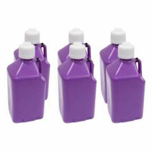 Scribner 2000p-case 5 gallon plastic utility jug - square; purple (set of 6)