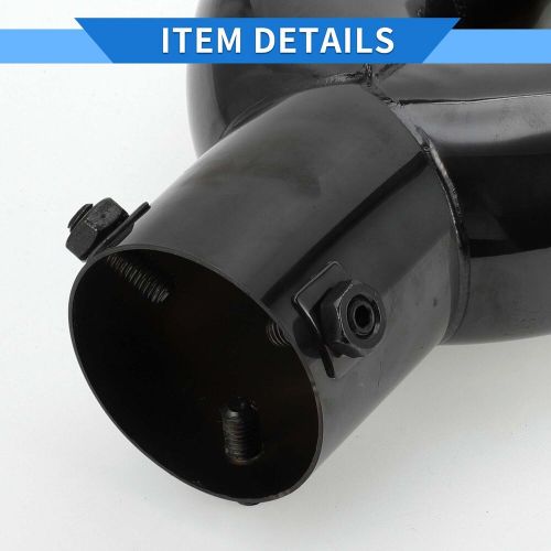 1 pc slant cut dual exhaust tip 2.4&#034; inlet stainless steel titanium tone