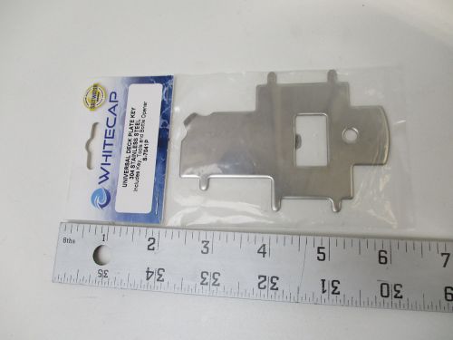 S-7041p whitecap universal deck plate key / bottle opener 4&#034; 304 stainless steel