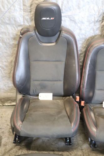 2012 chevrolet camaro zl1 lsa 6.2l oem leather n suede front rear seats #1630