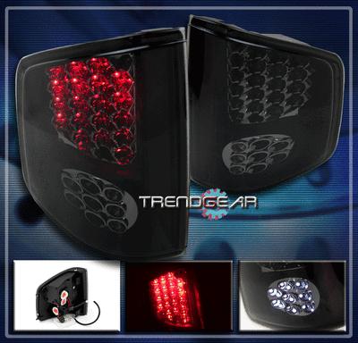 94-04 s10/sonoma/96-00 hombre led tail brake light black/smoke 97 98 99 01 02 03