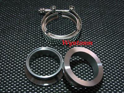 2.5" v-band mild steel flange kit turbo downpipe exhaust w/ sus 304 clamp 21/2"