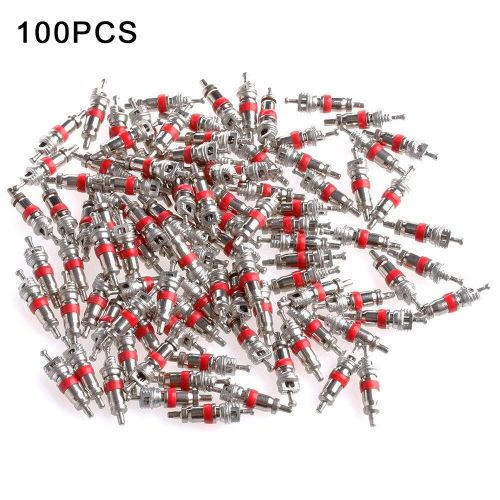 Tire valve stem cores 100pcs a/c parts car accessories with red rubber ring