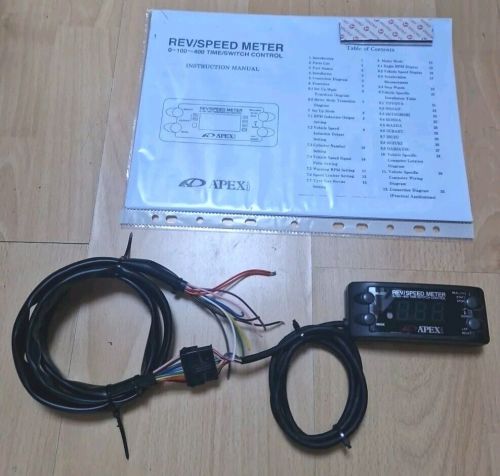 Apexi rsm i 1 rev speed meter + instructions manual