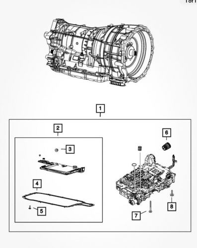 Genuine mopar transmission filter kit 68507897aa with 6qts of 8/9 speed atf