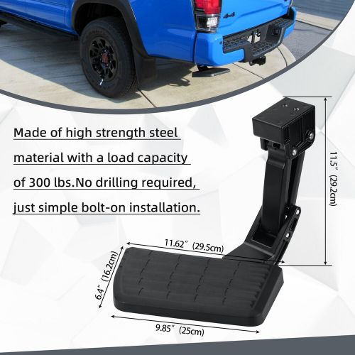 Folding bed step bumper tailgate step pt392-35100 fit toyota tacoma 2012-2022