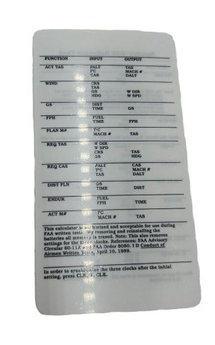 Sporty&#039;s e6b electronic flight computer w/ case, manual, &amp; reference card