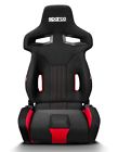 Sparco r333 black &amp; red racing seat, modern reclinable w/ side bolsters