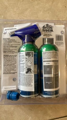 A/c recharge kit r-134a arctic freeze includes freon, gauge, dye and uv light