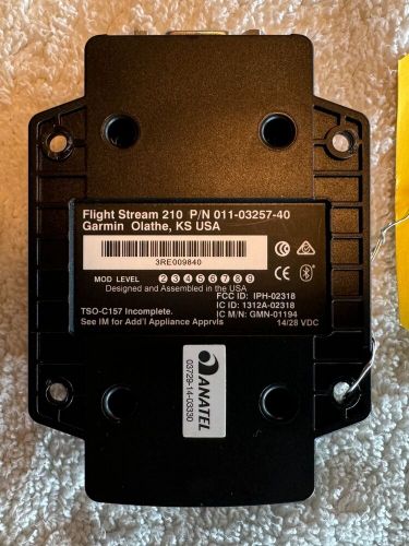 Garmin flight stream 210, new 2022 removed from ac 2024, yellow tag