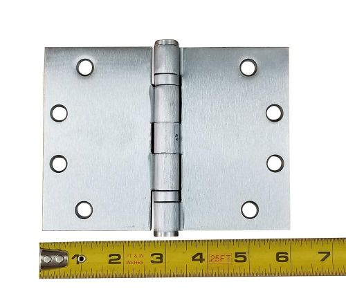 Wide throw hinge - heavy duty steel with satin chrome finish, 4.5 inch x 6 in...