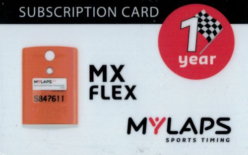 Mylaps flex subscription renewal card (1-year) for mx (motocross)