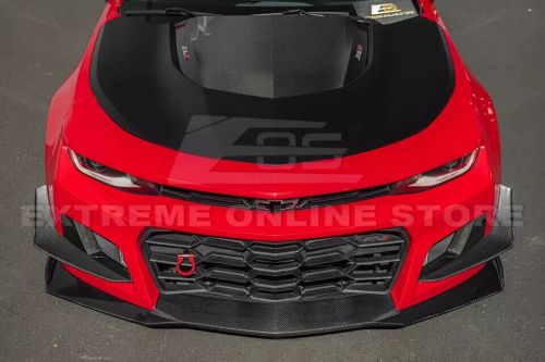 Carbon fiber canard dive planes &amp; front air duct bezels for 17-up camaro zl1 1le