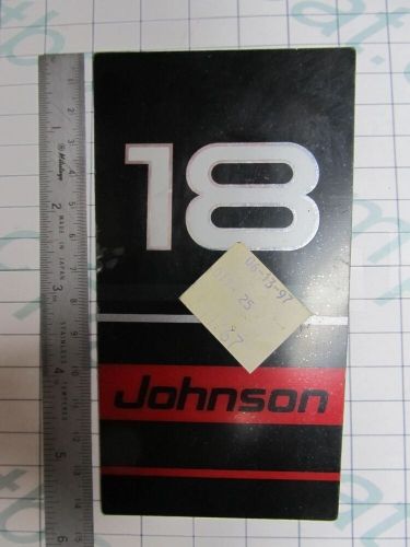 341767 omc johnson 18 hp rear frame plate decal 1997, smoke