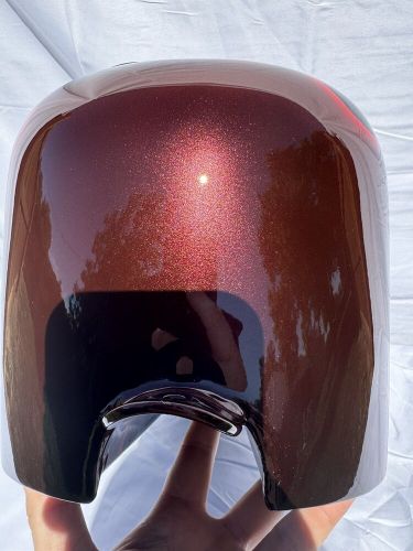 Narrow frisco sportster style chopper gas tank red flames with red ppg pearls