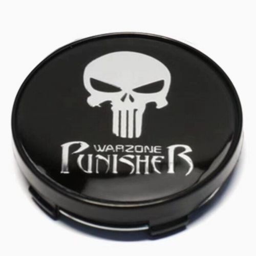 4pcs 60mm for skull punisher black silver alloy wheel center caps rim hub caps