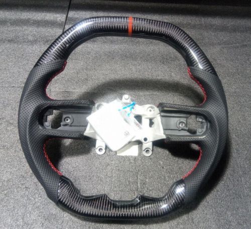 Carbon fiber flat steering wheel for 18-21 jeep wrangler jl gladiator with heat