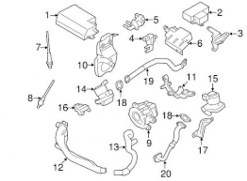 Genuine subaru oem secondary air suction valve a.i.r. system 14864aa020