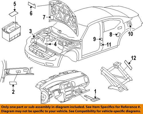 Mopar oem 4596521ae labels-caution label