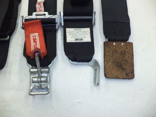 Simpson hans racing seat belts black