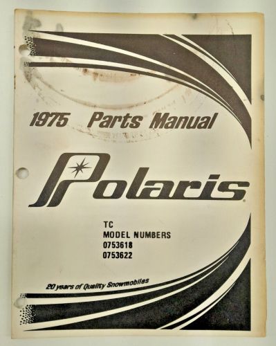 Vintage 1975 polaris snowmobile parts book manual - not a copy! - tc 175 tc 250