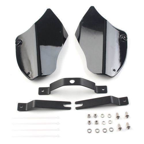 2x saddle guard heat defender for harley softail fatboy flstf black motorcycle-