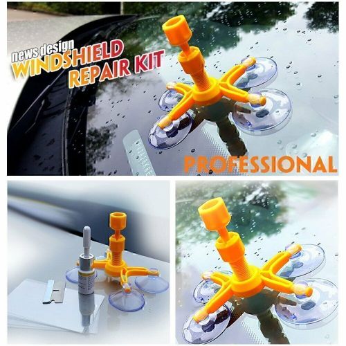 Windshield repair kit quick fix diy car windglass bullseye rock chip crack star