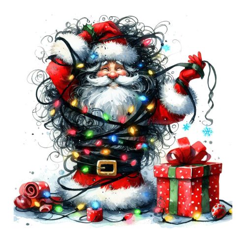 Xxl 18x18 car sticker funny christmas santa decal weatherproof vinyl-